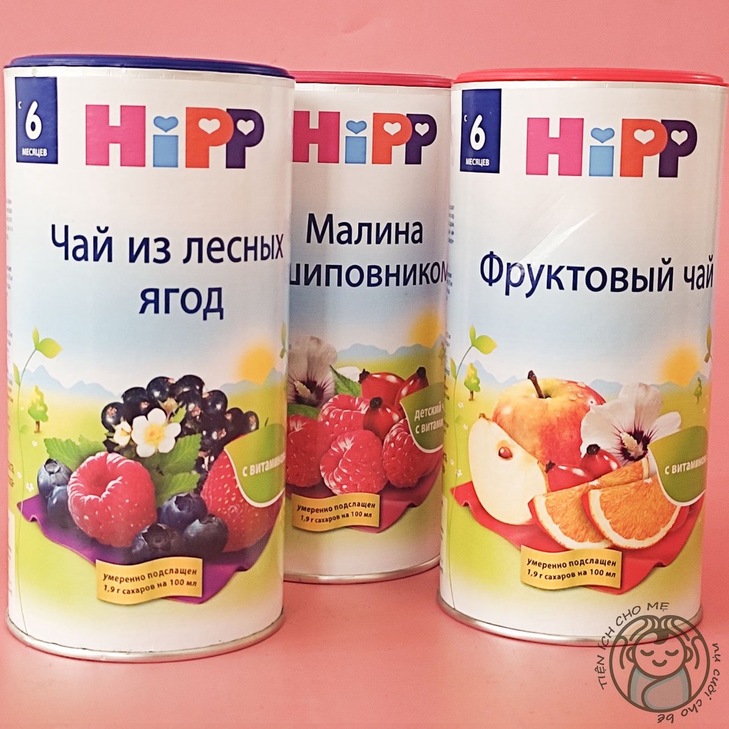Trà hoa quả HIPP cho bé từ 5 tháng hộp 200g bổ sung vitamin C đề kháng, trà hoa quả trẻ em giải khát