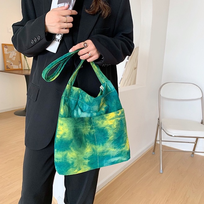 Túi tote Màu Trơn Phong Cách Thời Trang Đường Phố Phương Tây