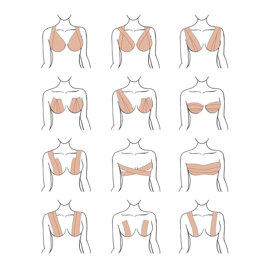 [Sẵn Nhiều Màu & Size] Băng Dính Boob Tape Dán Ngực Theo Ý Muốn | BigBuy360 - bigbuy360.vn