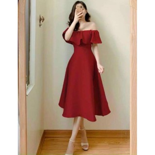 Rập Giấy Đầm Xòe Trễ Vai (bản vẽ)