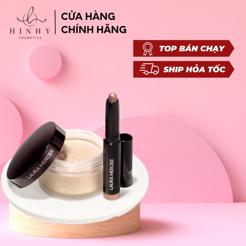 Set Makeup Laura Mercier Phấn Phủ kèm Nhũ Mắt