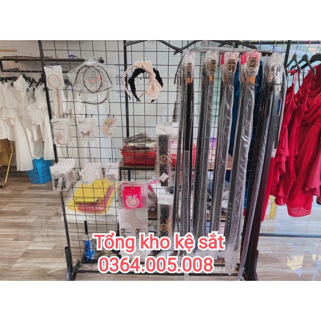Khung lưới sơn tĩnh điện cao cấp, khung lưới treo phụ kiện có chân 60 x 120cm