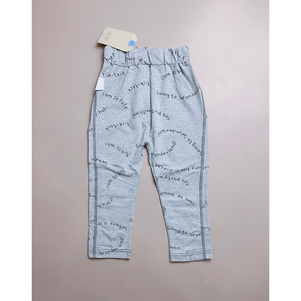 Quần da cá mỏng Zara vải dư màu ghi chư đen