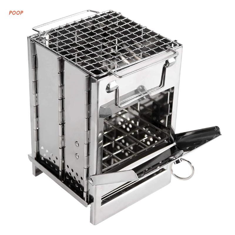 Bếp Củi Bằng Thép Không Gỉ Tiện Dụng Cho Các Hoạt Động Ngoài Trời