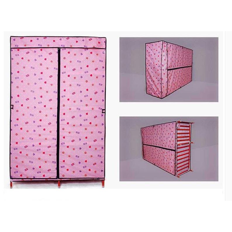 tủ vải kệ quần áo vải khung gỗ 3 buồng 6 mới ngăn đựng quần áo loại thường có bảo hành 12 tháng của tuvaicaocapvn