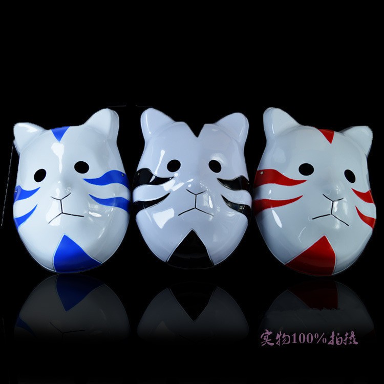 Mặt Nạ Hóa Trang Nhân Vật Naruto Kakashi Anbu Ninja 3 Màu Sắc ĐEN/XANH/ĐỎ