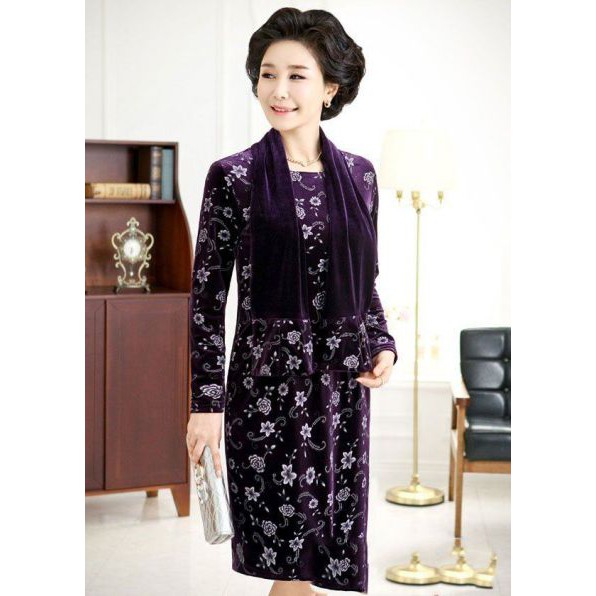 Váy dự tiệc sát nách eo đính hoa phối màu 880