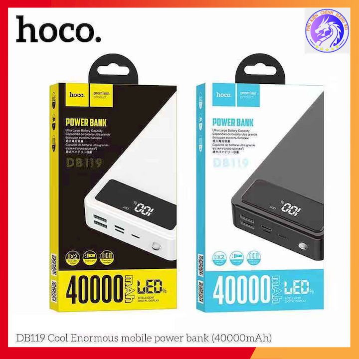 Sạc Dự Phòng Hoco DB119 / Hoco J65A Dung Lượng 40000 mAh Có Đèn Pin - Màn Hình Led - Hàng Chính Hãng