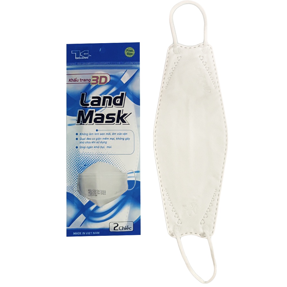 Khẩu Trang Tinh Dầu Xanh LAND MASK 3D Kháng Khuẩn ,Ngăn Bụi Mịn, HOT