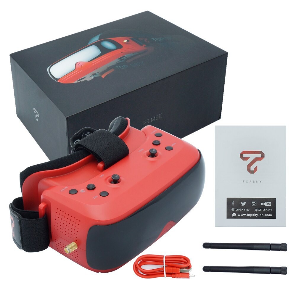 Bộ kính FPV Topsky Prime Version 2 tích hợp Module Diversity và Pin có chức năng DVR