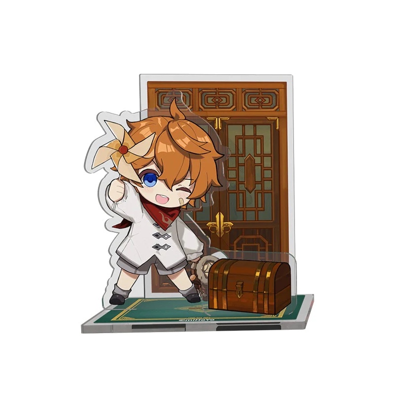 Mô Hình Genshin Impact chibi Chất Liệu Acrylic decor góc học tập để bàn làm việc