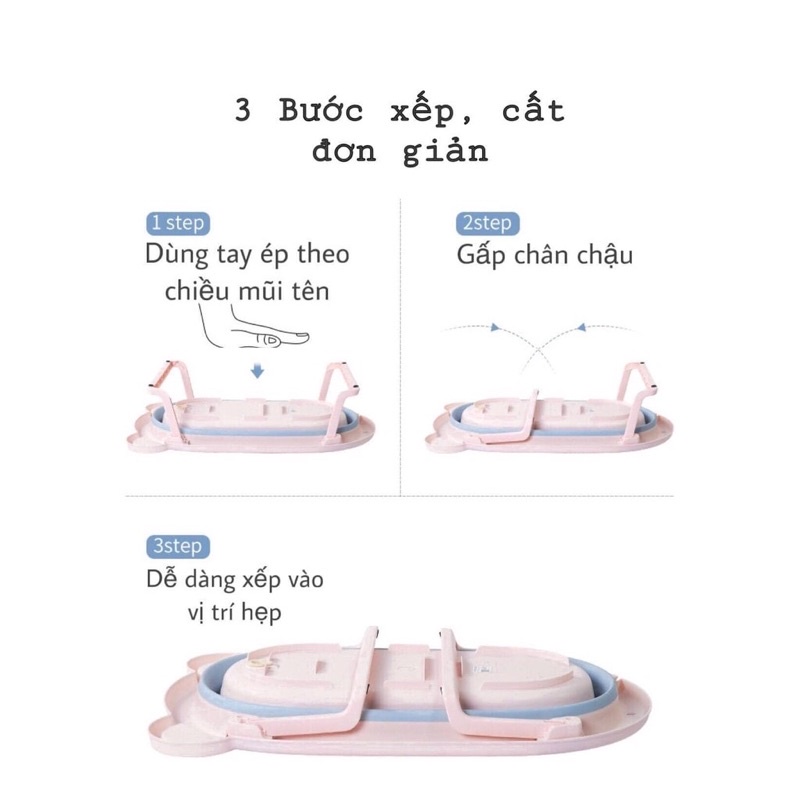 Chậu gấp gọn kèm phao đa năng sasa tai gấu