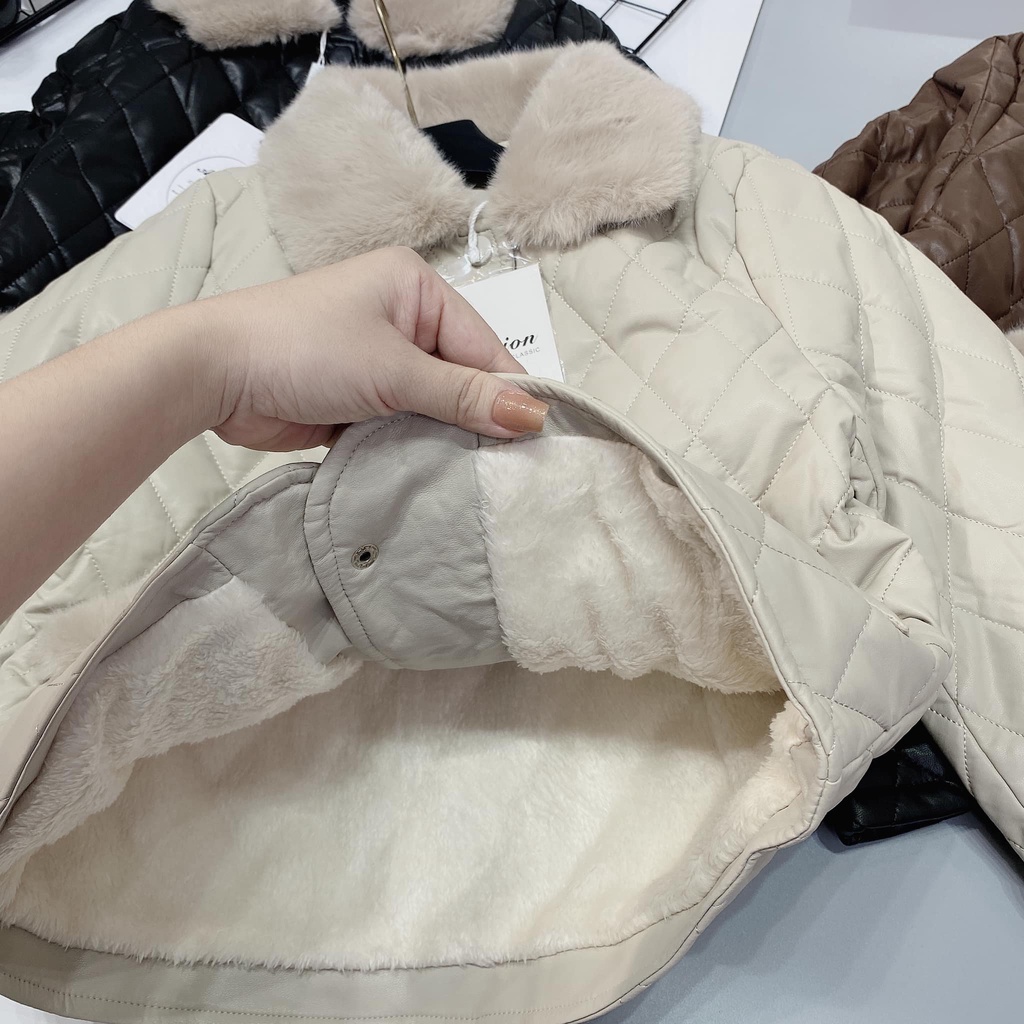 Áo khoác da lông túi xinh 21851 (kèm ảnh thật,video) | BigBuy360 - bigbuy360.vn