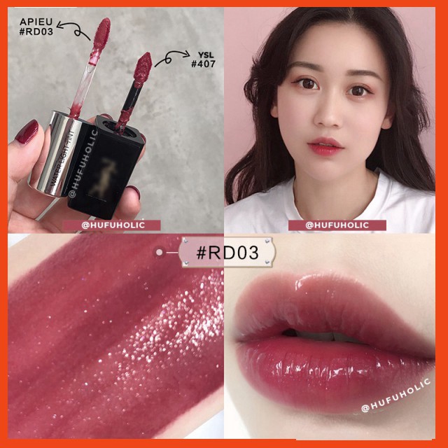 [SALE SHOCK] A'PIEU - Son Apieu Water Light Tint vỏ bạc dupe YSL RD03, RD04