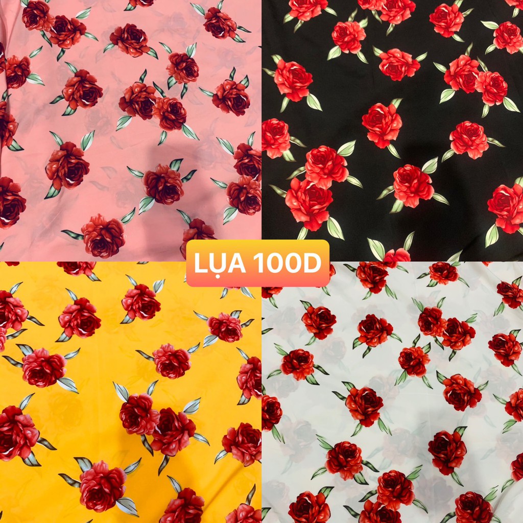 VẢI LỤA 100D HOA NHÍ - DÒNG VẢI THÔNG DỤNG - 1 MÉT X 1M5
