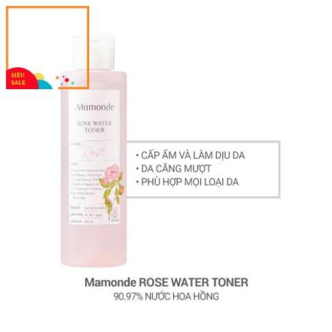 Nước hoa hồng cung cấp độ ẩm Mamonde Rose Water Toner 250ml