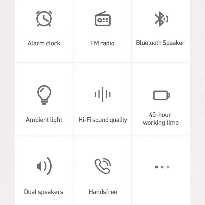 Loa Bluetooth kiêm Đồng Hồ Báo Thức Baseus Encok E09-Mua Một Nhận Được Hai