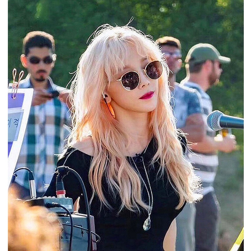 (KIQI-FASHION) COD Kính Chống Nắng Uv400 Gọng Kim Loại Tròn Oversize Chất Lượng Cao Thời Trang Phong Cách Hàn Quốc Cho Nữ