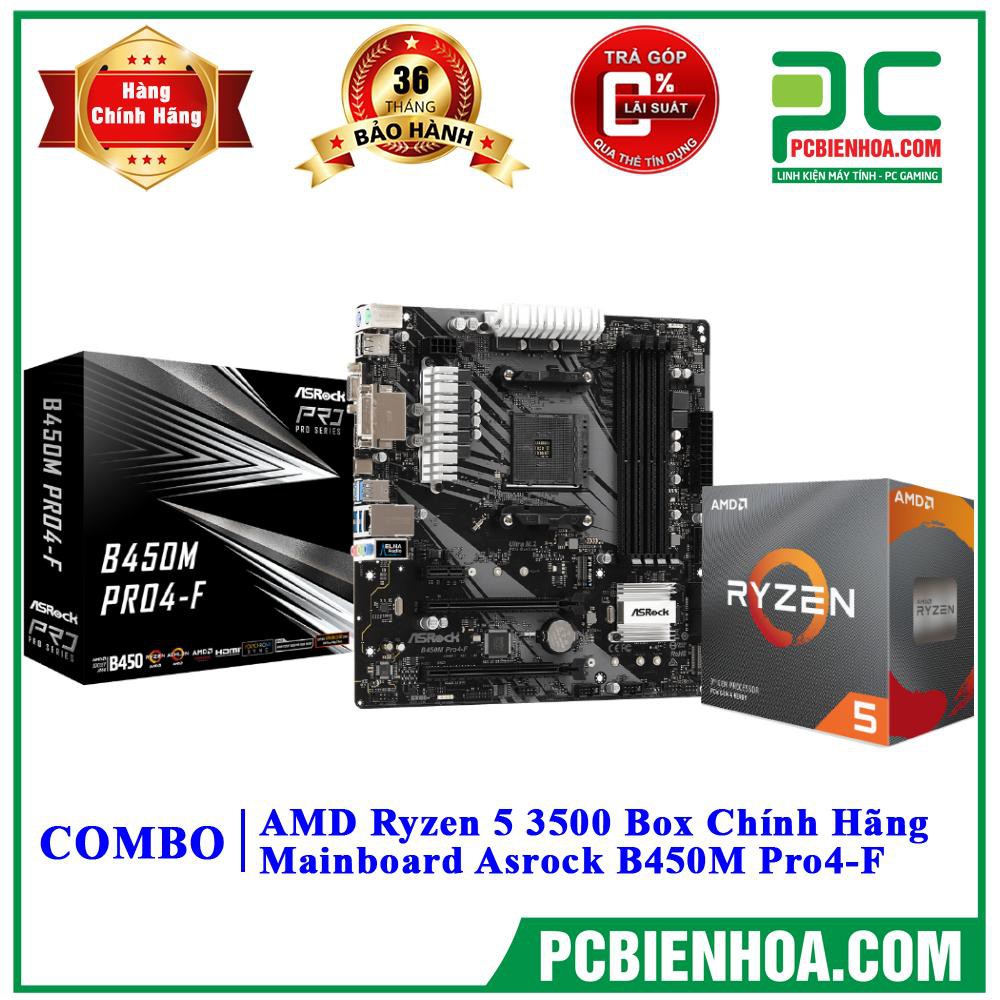 [Mã ELMS05 giảm 5% đơn 300k]Combo siêu phẩm Ryzen 5 3500 - B450M ( Asrock-MSI)