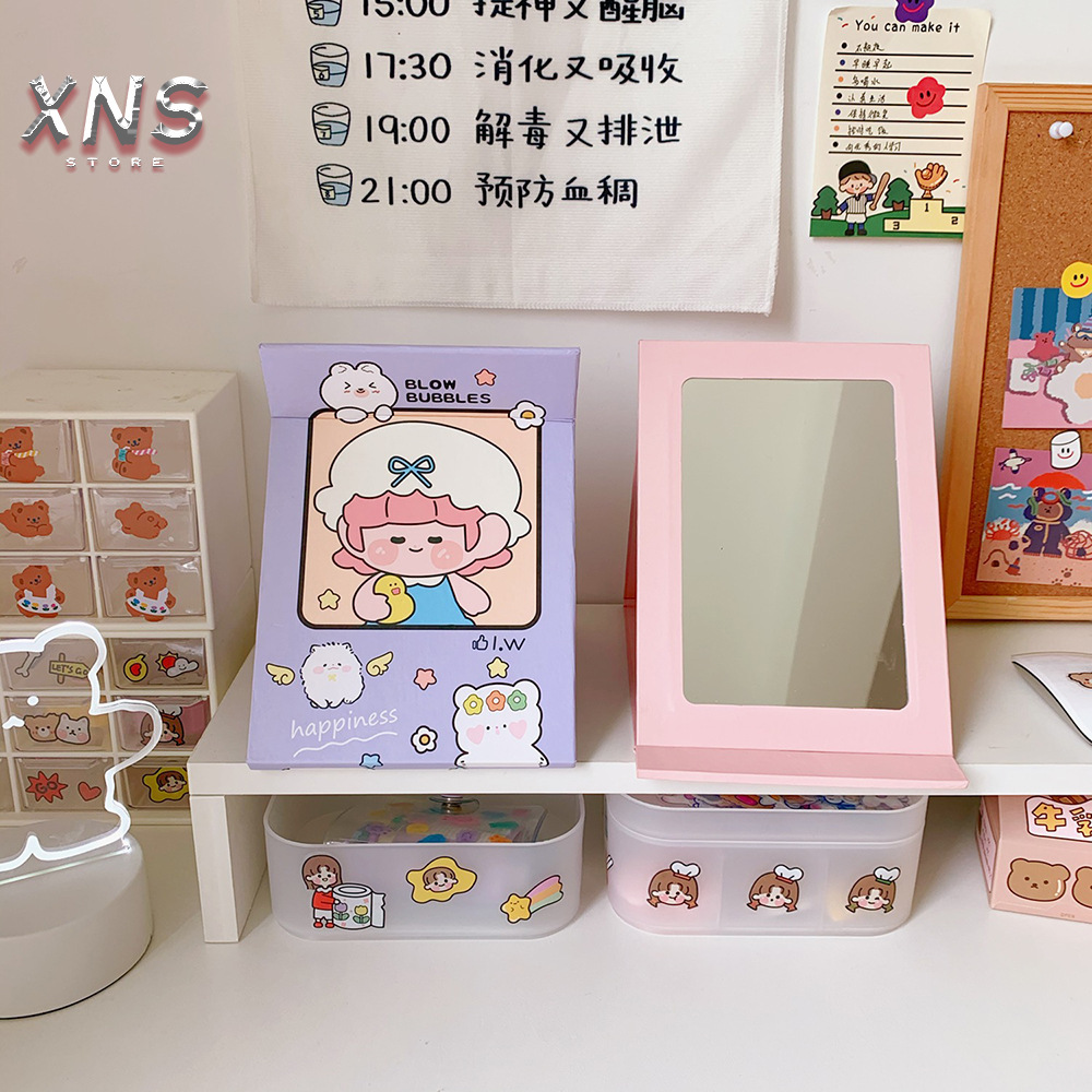 Gương trang điểm gấp giấy cô gái Nhật Bản Tom House