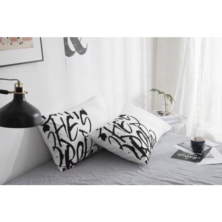 Vỏ Gối Nằm Cotton Mát Thấm Hút Mồ Hôi Tốt Kháng Khuẩn, Chống Ẩm Mốc Kích Thước 48x74 Giá rẻ