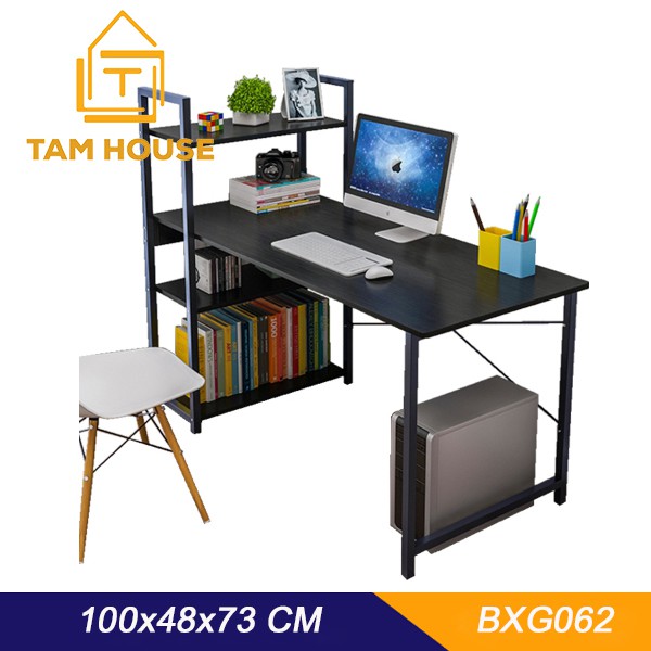 ☌Tâm House Bàn làm việc, văn phòng, liền kệ đa năng (100x48cm) - BXG062