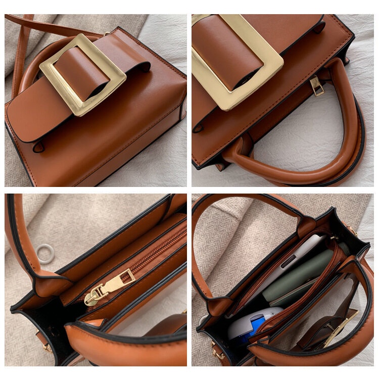 Túi đeo vai IELGY cỡ vuông nhỏ phong cách Hàn Quốc thời trang cho nữ