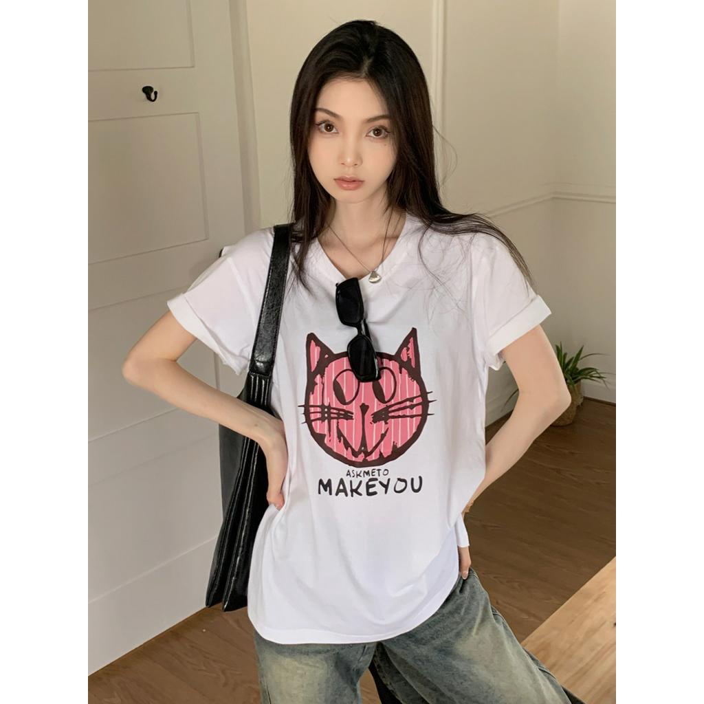 Áo Thun Nữ Tay Ngắn In Hình Dễ Thương 61344
