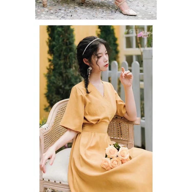 Đầm Dài Tay Ngắn Thiết Kế Mới Thời Trang Dành Cho Mùa Hè