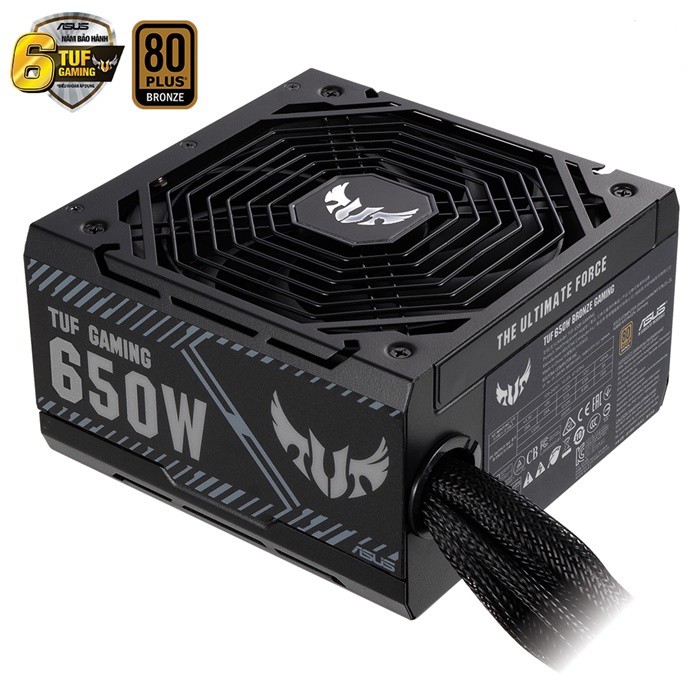 Nguồn ASUS TUF Gaming 650B PSU – 650W, 80 Plus Bronze, Sleeved Cable