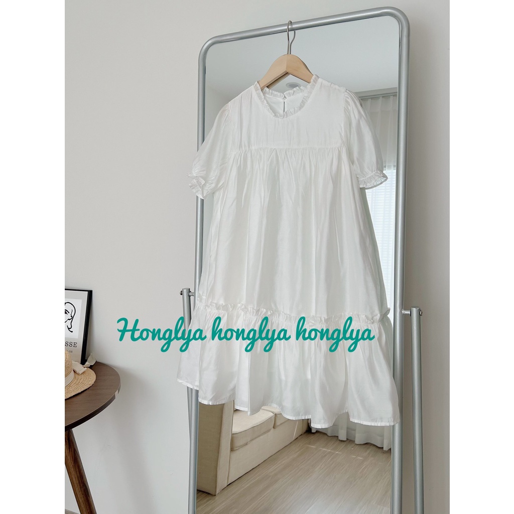 Đầm tiểu thư babydoll chất tơ cao cấp form freesize siêu xinh