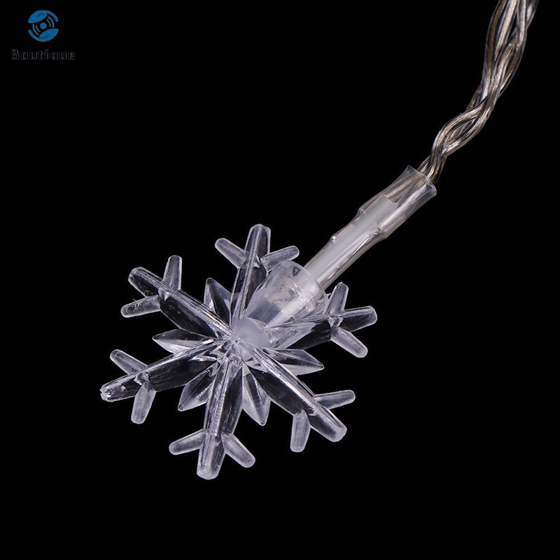 ✿♥▷ 20LED 3M String Fairy Lights Battery Power Snowflake Christmas Tree Party Home Decor