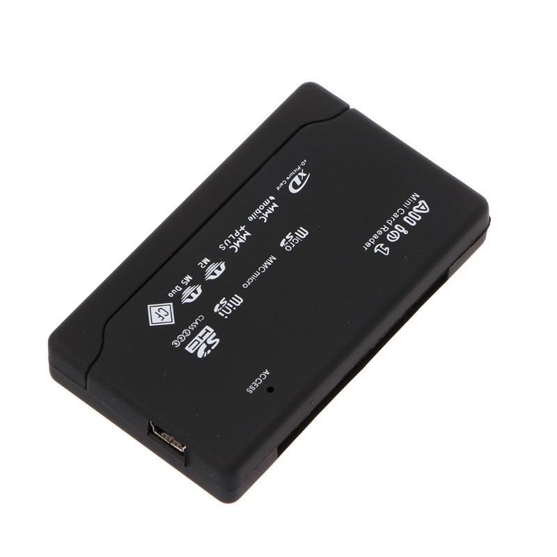 Đầu đọc thẻ nhớ tất cả trong một USB Mini Micro SD SDHC M2 MMC XD CF kèm cáp nhỏ