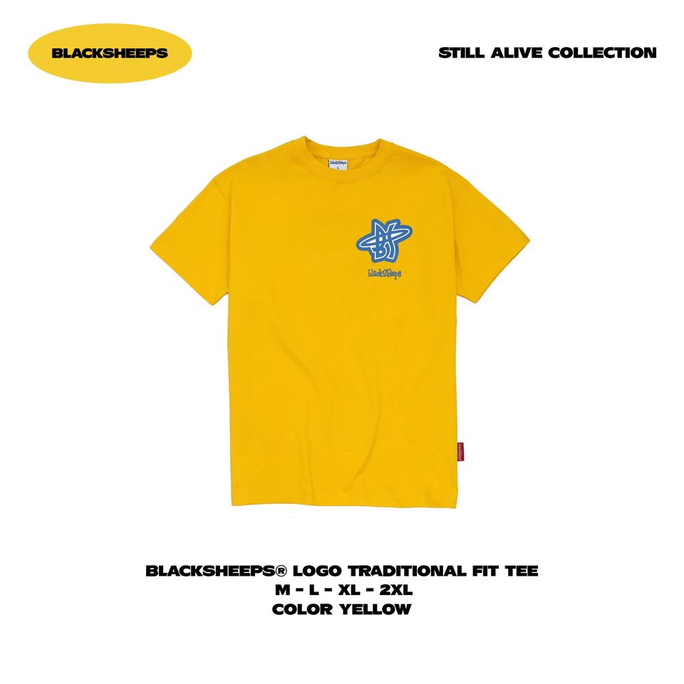 Áo thun tay ngắn BLACKSHEEPS màu vàng aka Traditional Fit Tee - YELLOW