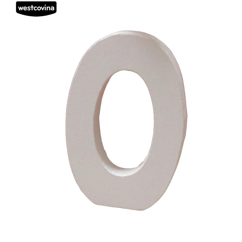 Phụ Kiện Chữ Số Bằng Gỗ Từ 0-9 Màu Trắng Cho Trang Trí