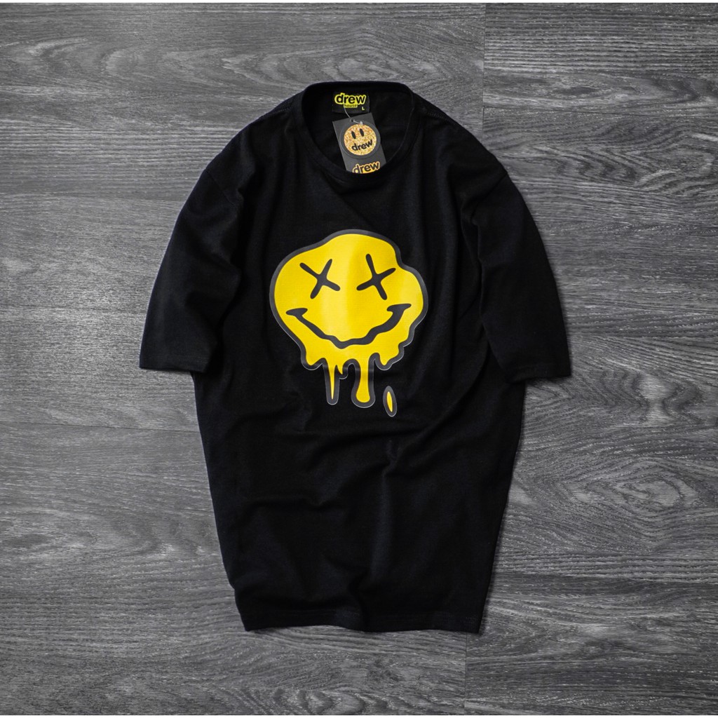 Áo thun tay lỡ DREW Mặt Chảy MSW Town, áo phông cotton nam nữ unisex