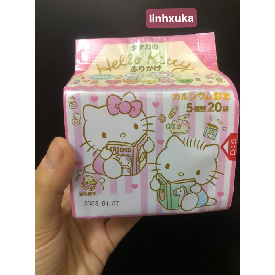 Gia vị rắc cơm Hello Kitty Nhật gồm 20 gói nhỏ cho trẻ ăn dặm