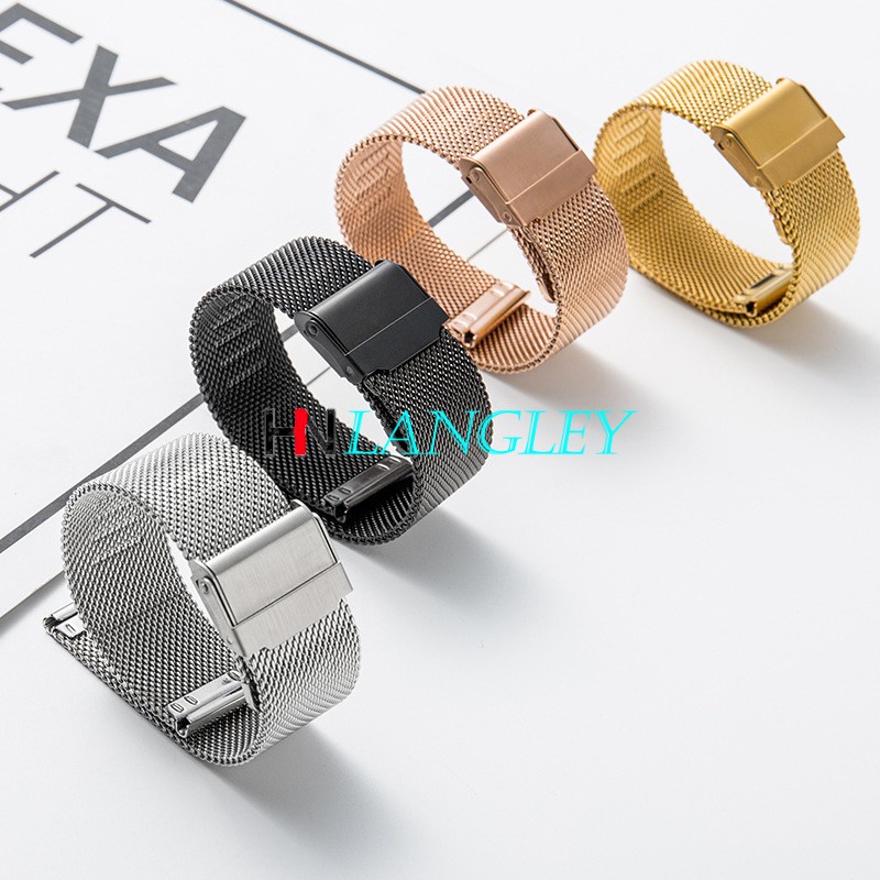 Dây Đeo Inox Milanese Cho Đồng Hồ Thông Minh Daniel Wellington 12/13/14/16/17/18/19/20/22Mm