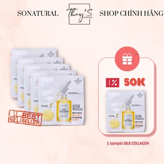 ( Sample) Serum Dưỡng  Da Căng Bóng Silk Collagen Glow Ampoule SoNatural Hàn Quốc 1gói/ 2,5ml  Chính Hãng Hàn Quốc