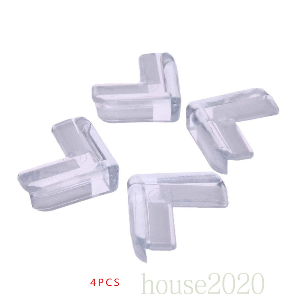 Set 4 Miếng Bọc Cạnh Bàn Bằng Pvc Trong Suốt Chống Va Chạm Bảo Vệ An Toàn Cho Bé 2020