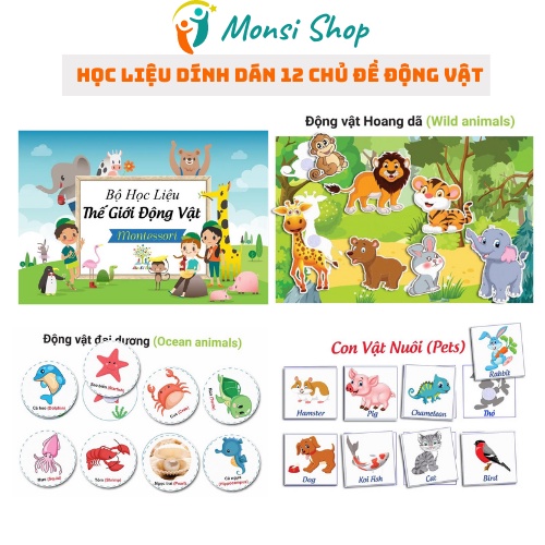 Học Liệu Bóc Dán Montessori Phát Triển Trí Thông Minh Cho Bé -