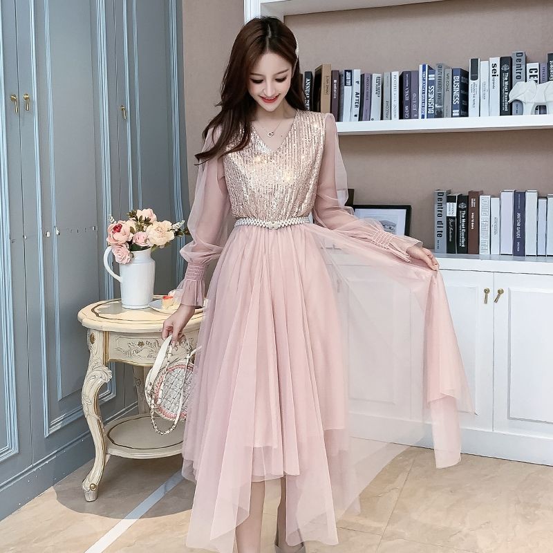 Đầm xòe công chúa thắt eo - hàng có sẵn