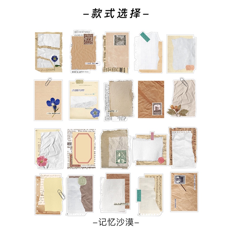 Set 20 Giấy Ghi Chú Trang Trí Sổ Tay/Nhật Ký DIY