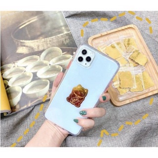Trâu - Mèo thần tài mạ vàng 24k cầu may mắn tiền tài Phát Lộc