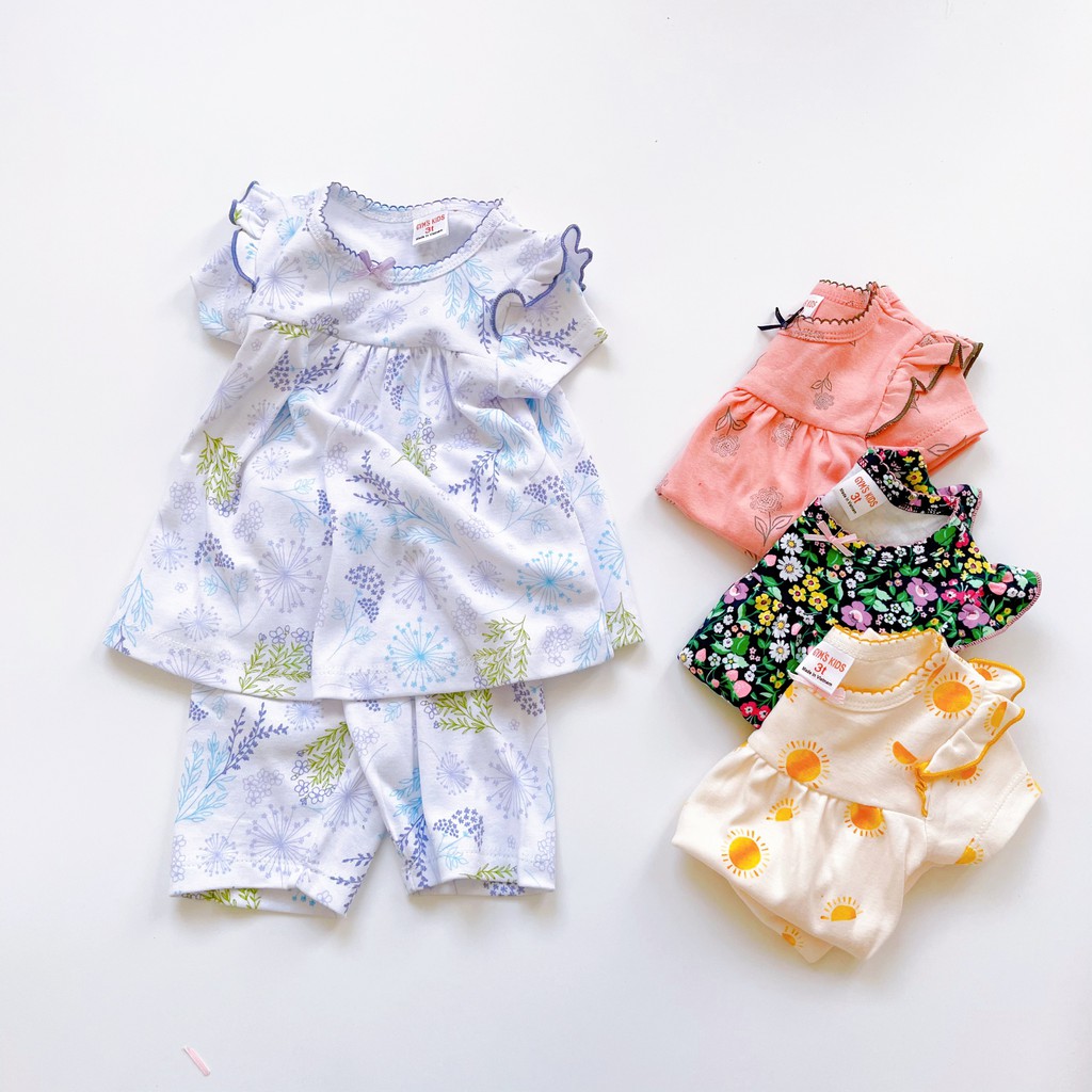 (8-18kg)Bộ thun lửng VNXK Gym kids bé gái