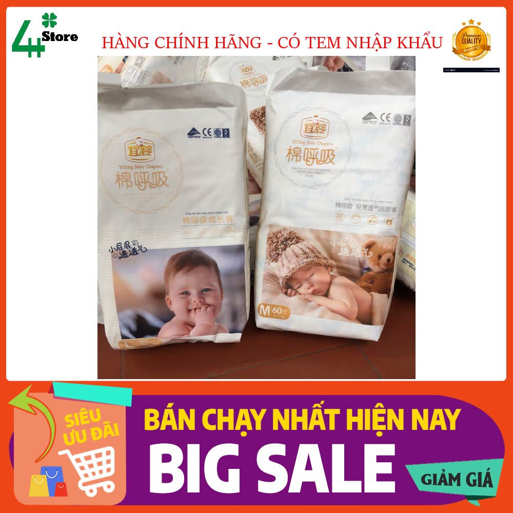 [COMBO YIYING CHÍNH HÃNG] COMBO 2 Bỉm Dán/Quần YIYING HƠI THỞ BÔNG Nội Địa Trung Đủ Size S72/M60/L52/XL44/XXL40/XXXL36