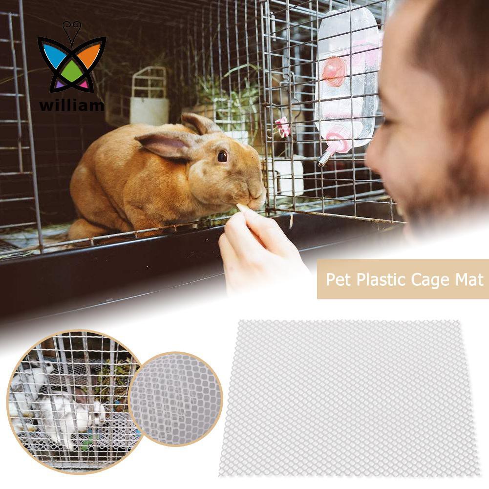[william] Pet Plastic Cage Mat Hamster Rabbit Cage Grids Holes Anti-slip Feet Pads