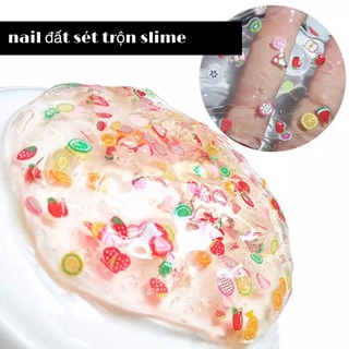 nail đất sét cắt sẵn làm slime, trang trí móng