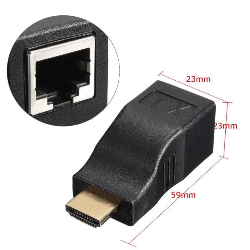 HD EXTENDER 30M ( NỐI DÀI HDMI CHUẨN 4K BẰNG DÂY LAN 30M )
