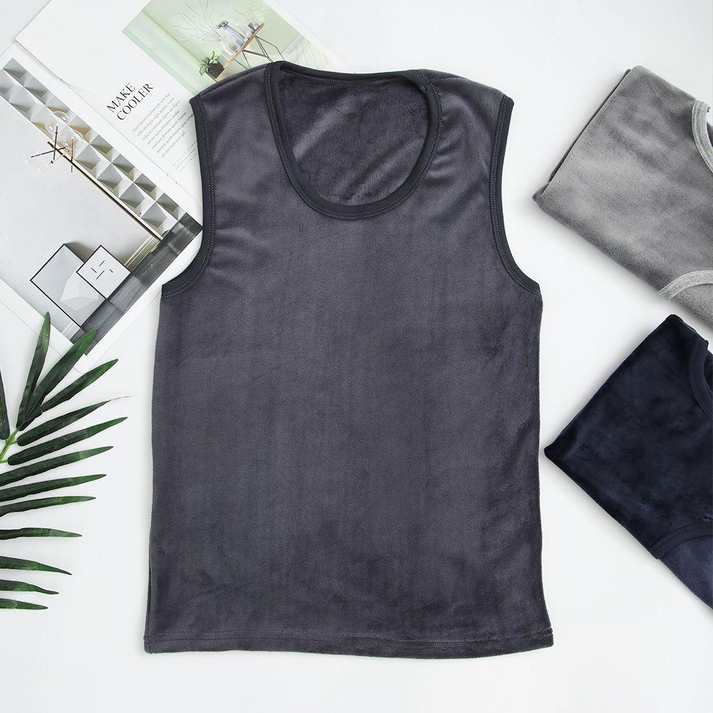 Áo Tank Top Không Tay Dày Dặn Thời Trang Mùa Đông Cho Nam